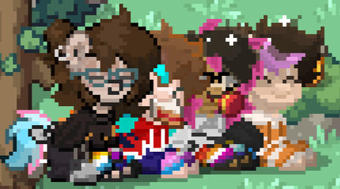 A picture of my friends Blue, Lavender, Bee, and Hipo